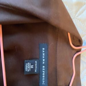 Chocolate brown blouse.